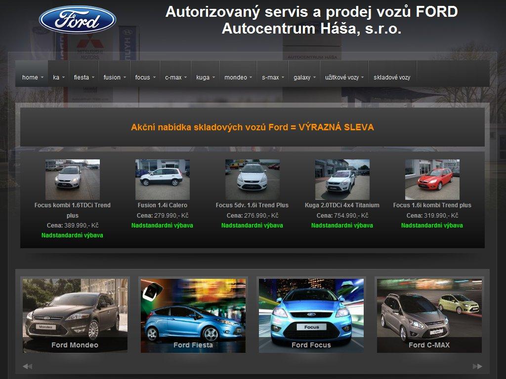 Webové stránky Ford Autocentrum Háša
