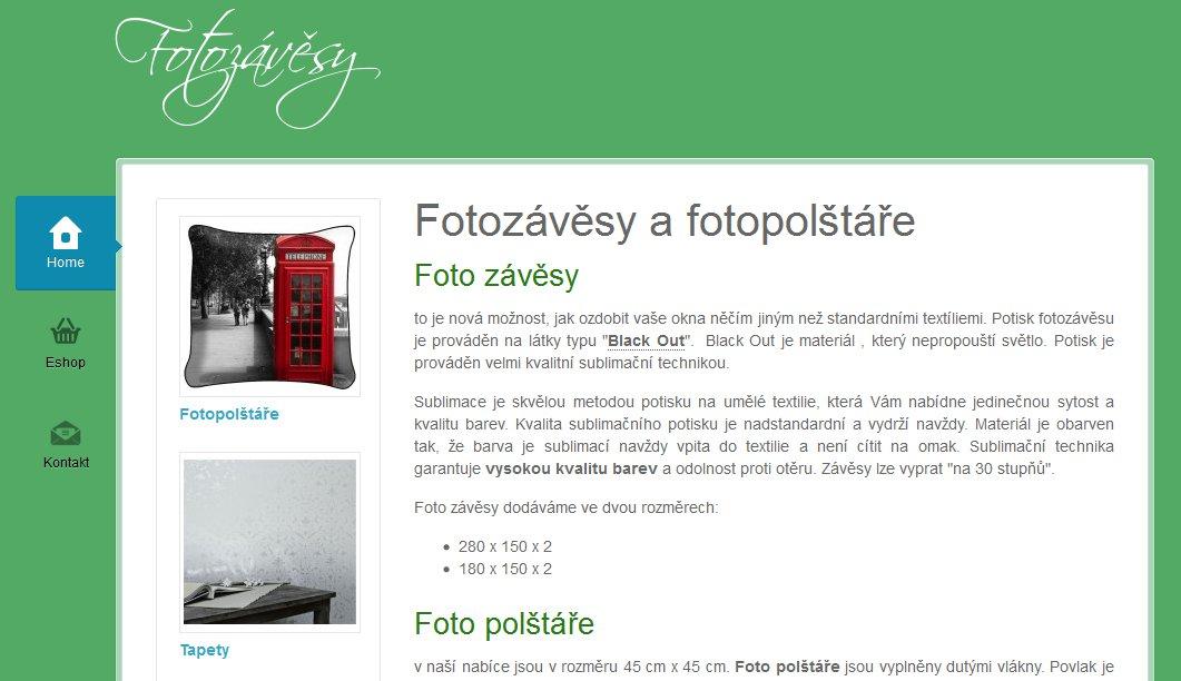 Responzivní eshop Fotozávěsy